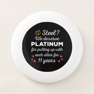 11th Wedding Anniversary I - Steel Funny Couple Wham-O Frisbee