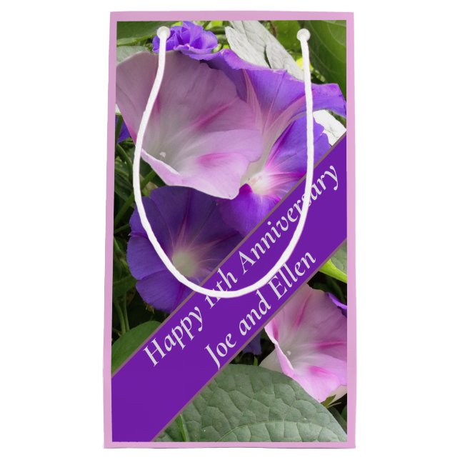 11th Wedding Anniversary,  Small Gift Bag (Front)