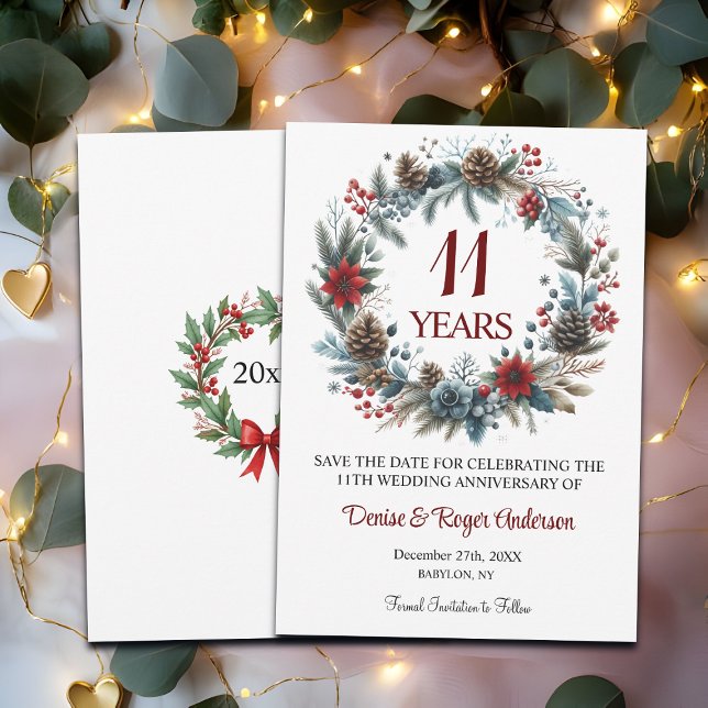 11th Wedding Anniversary Winter Save The Date (Creator Uploaded)