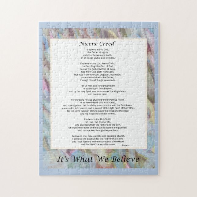 11x14" 252 Piece Nicene Creed Christian Prayer Jigsaw Puzzle (Vertical)