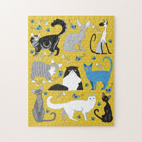 11x14 Cat Lovers Puzzle for Colorblind People