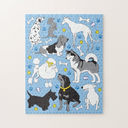 11x14 Dog Lovers Puzzle for Colorblind People