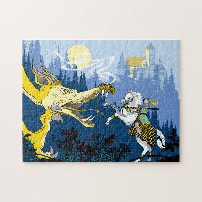 11x14 Dragon Puzzle for Colorblind People (Horizontal)