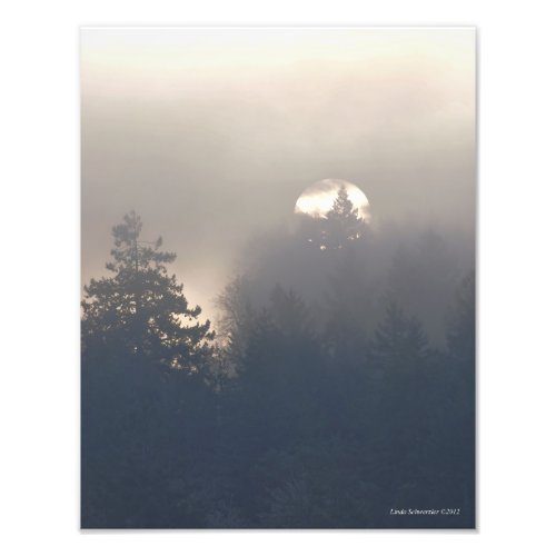 11X14 Foggy Sunrise in the Great Northwest Photo Print