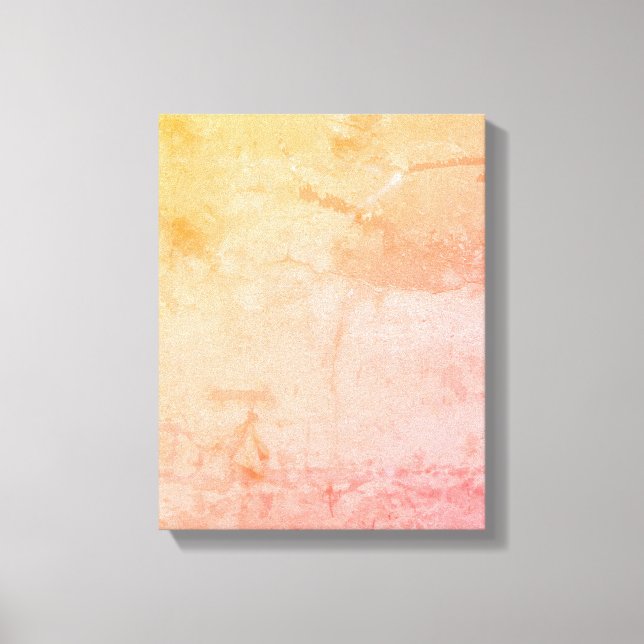 11x14 inch Peach, Pink, Yellow Abstract Modern Canvas Print (Front)