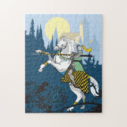 11x14 Jousting Knight Puzzle for Colorblind People
