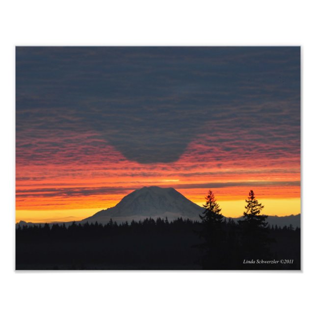 11X14 Mount Rainier and its Shadow Photo Print (Front)