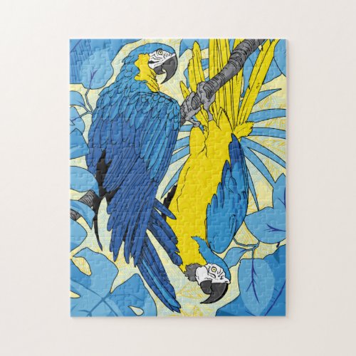 11x14 Parrot Puzzle for Colorblind People