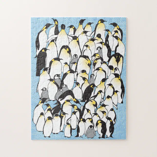 11x14 Penguins Puzzle for Colorblind People | Zazzle