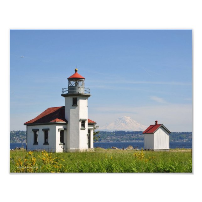 11X14 Point Robinson Lighthouse on Vashon Island Photo Print (Front)
