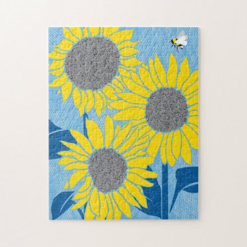 11x14 Sunflower Puzzle for Colorblind People