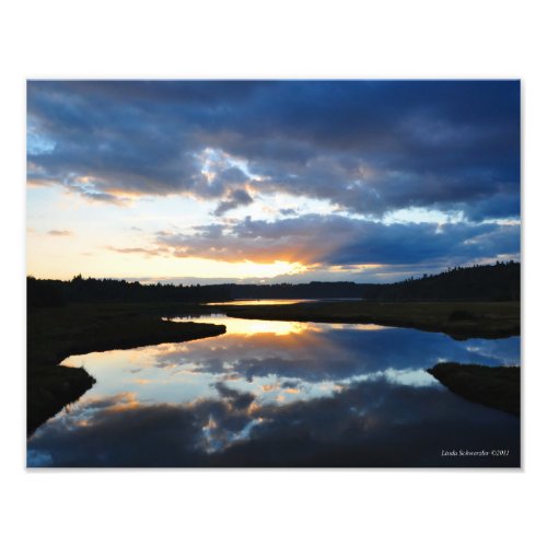 11X14 Sunset Reflection Photo Print