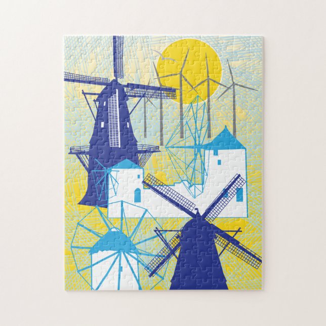 11x14 Windmills Puzzle for Colorblind People (Vertical)