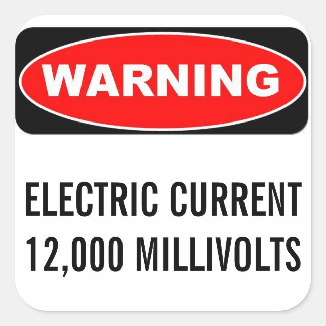 12000 MV Warning Sticker (Front)