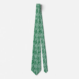 120115 - Forest Green on White Neck Tie
