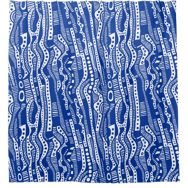 120115 - Navy Blue Shower Curtain (Front)