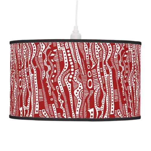 120115 _ Ruby Red on White Pendant Lamp