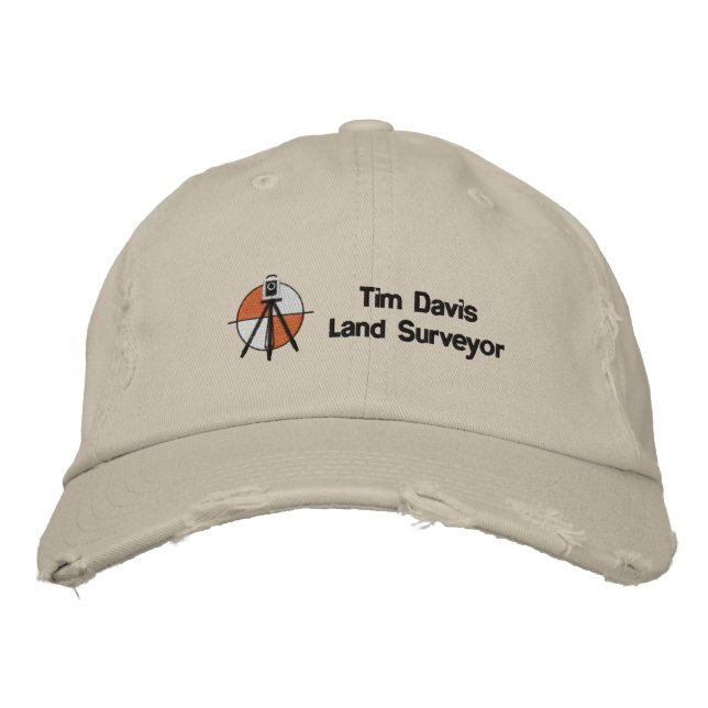 120971495649248493, Tim DavisLand Surveyor Embroidered Baseball Hat (Front)