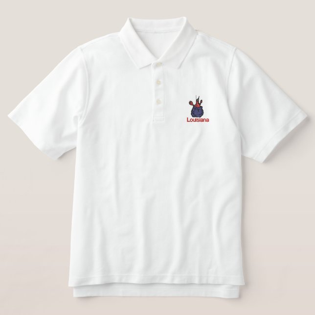 120977231024391944, Louisiana Embroidered Polo Shirt (Design Front)