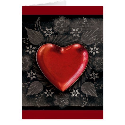 1209 DARK RED BLACK HEART EMO LOVE TOUGH DARK SYMB (Front)