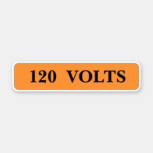 120 Volts Label