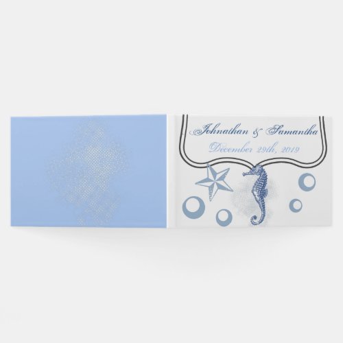 122 Page Wedding Guestbook Seahorse Ocean Beach