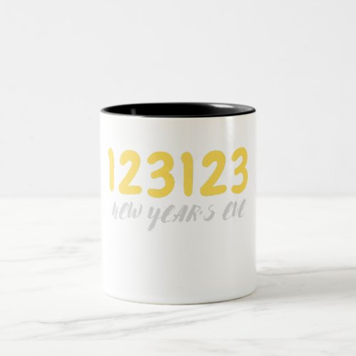 123123 New Years Eve yellow Two_Tone Coffee Mug