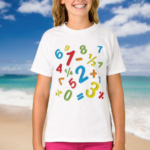 123 Numbers Math Colorful T-Shirt
