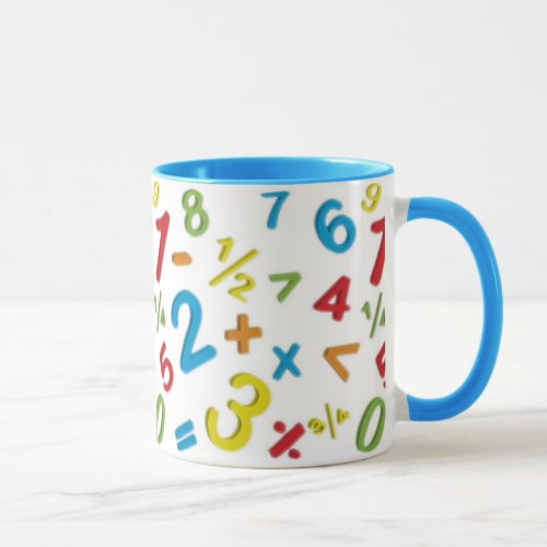 123 numbers math mug