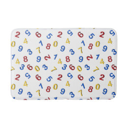123 Numbers Red Yellow Blue Bath Mat