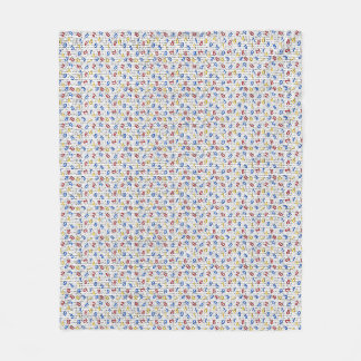 123 Numbers Red Yellow Blue Binary Code Fleece Blanket