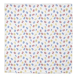 123 Numbers Red Yellow Blue Duvet Cover