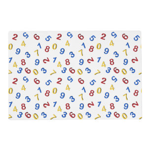 123 Numbers Red Yellow Blue Placemat