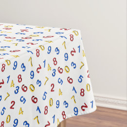 123 Numbers Red Yellow Blue Tablecloth
