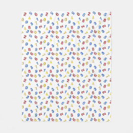 123 Red Yellow Blue Fleece Blanket