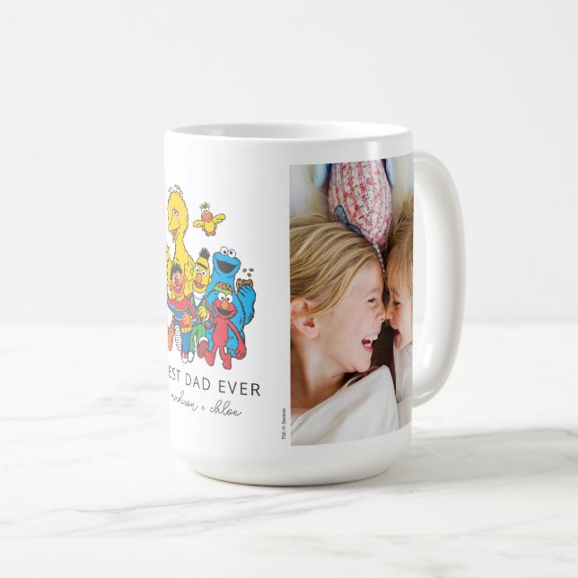 123 Sesame Street | Best Dad - Photo Coffee Mug (Front Right)