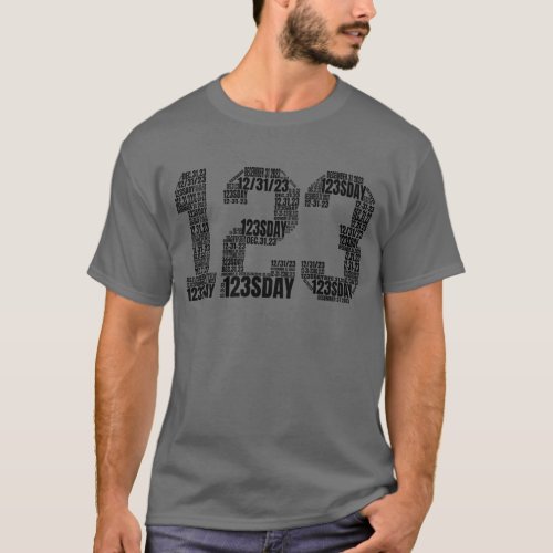 123sday Word Cloud 123123 New Years Eve 123123 T_Shirt