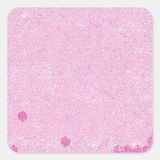 124 GRUNGE HOT PINK GEOMETRIC SHAPES CLUSTERS GRUN SQUARE STICKER