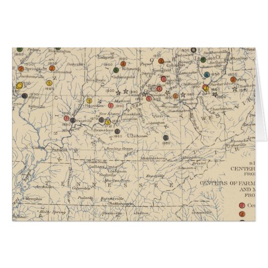 126 Centers of population, farms Cards (Front Horizontal)