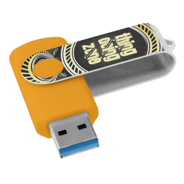 126GB Fractal Under Construction, Thing Doing Zone USB Flash Drive (Angled)