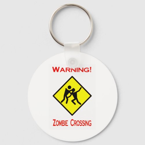 1298752951 WARNING ZOMBIE CROSSING FUNNY SIGNS GR KEYCHAIN