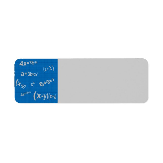 129 BLUE MATHMATICAL EQUATIONS MATH ALGEBRA EDUCAT LABEL (Front)