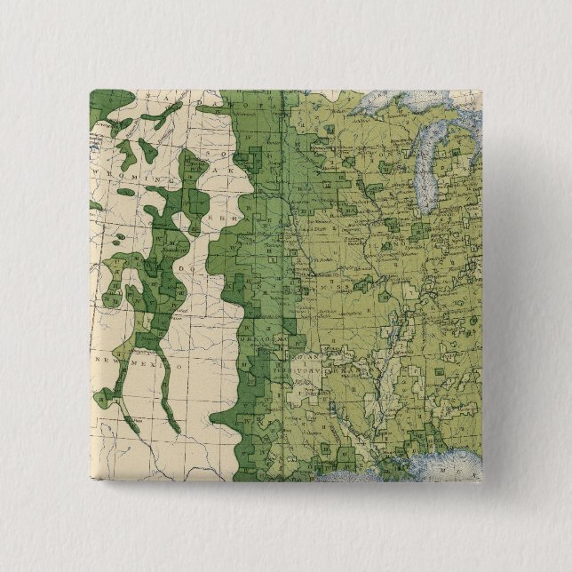 129 Size of farms 1900 Pinback Button (Front)