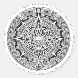 12.21.2012: The New Beginning Mayan commemorative Classic Round Sticker