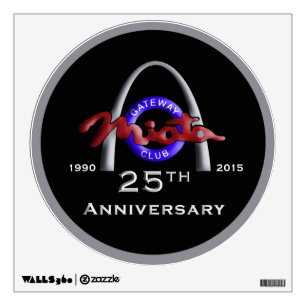 12" 25th Wall Art Sticker