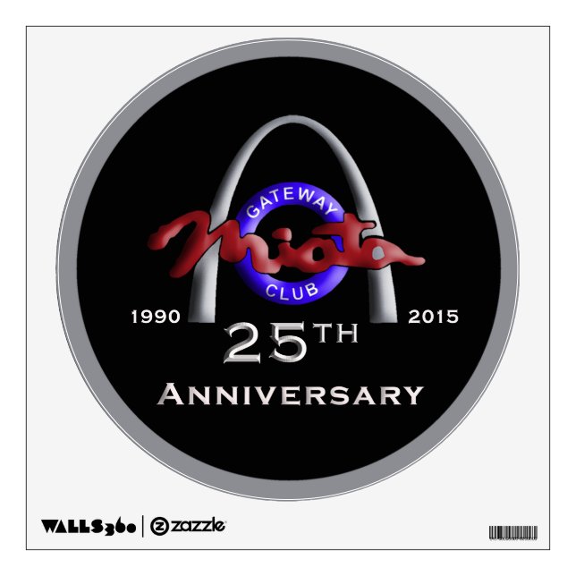 12" 25th Wall Art Sticker (Front)