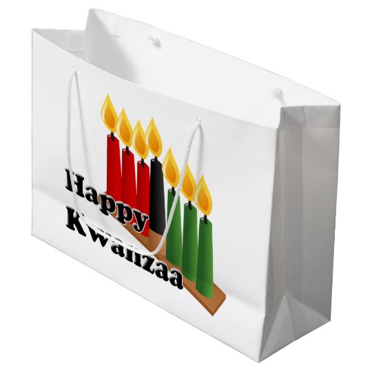 1226 Happy Kwanzaa Large Gift Bag