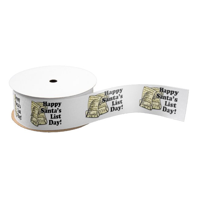 12-4 Santa's List Day Grosgrain Ribbon (Spool)