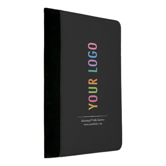 12.5" x 9.5" Custom Padfolio with Logo No Minimum (Angled)