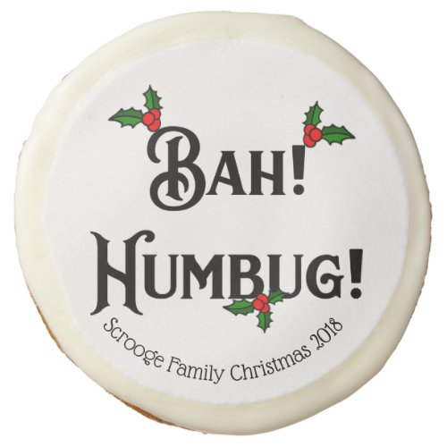 12 Bah Humbug Christmas Carol Iced Holiday Cookies
